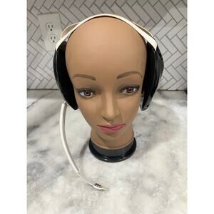 Vintage Brute Wrestling Headgear Black White Ear Guard Adjustable Chin Strap